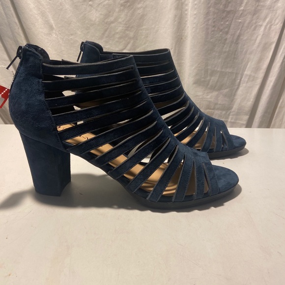 Bella Vita Shoes - Bella Vita blue suede ankle booties peep toes zip up heels various sizes ALL NWT